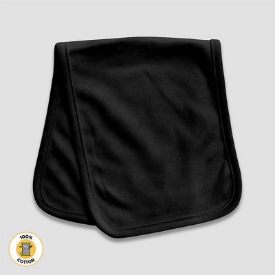 Baby Burp Cloth 2-PLY Black 100% Cotton- Laughing Giraffe®