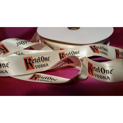 Double Faced Woven Edge Tiffany Ribbon w/Hot Stamped or Debossed (2½" x 100 Yard Roll)