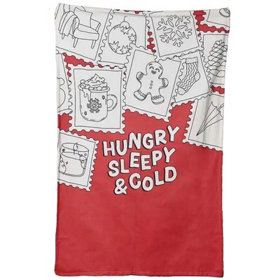 30" X 40" Cotton Feel Swaddle Sublimation Blanket 185 GSM