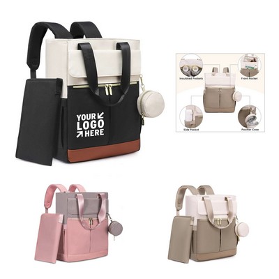 Diaper Backpack with Insulated Pockets